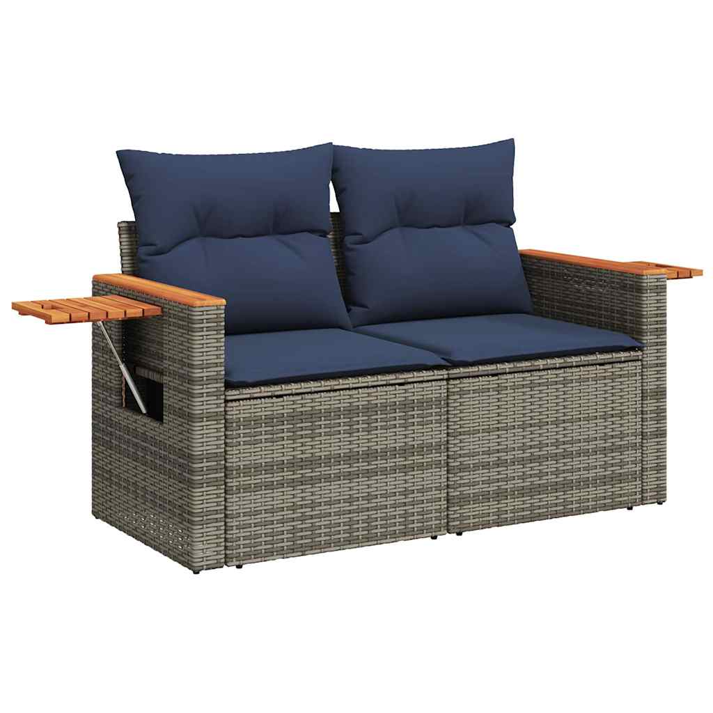 Sofasæt til Haven 6 Dele med Hynder Polyrattan Grå - billede 4