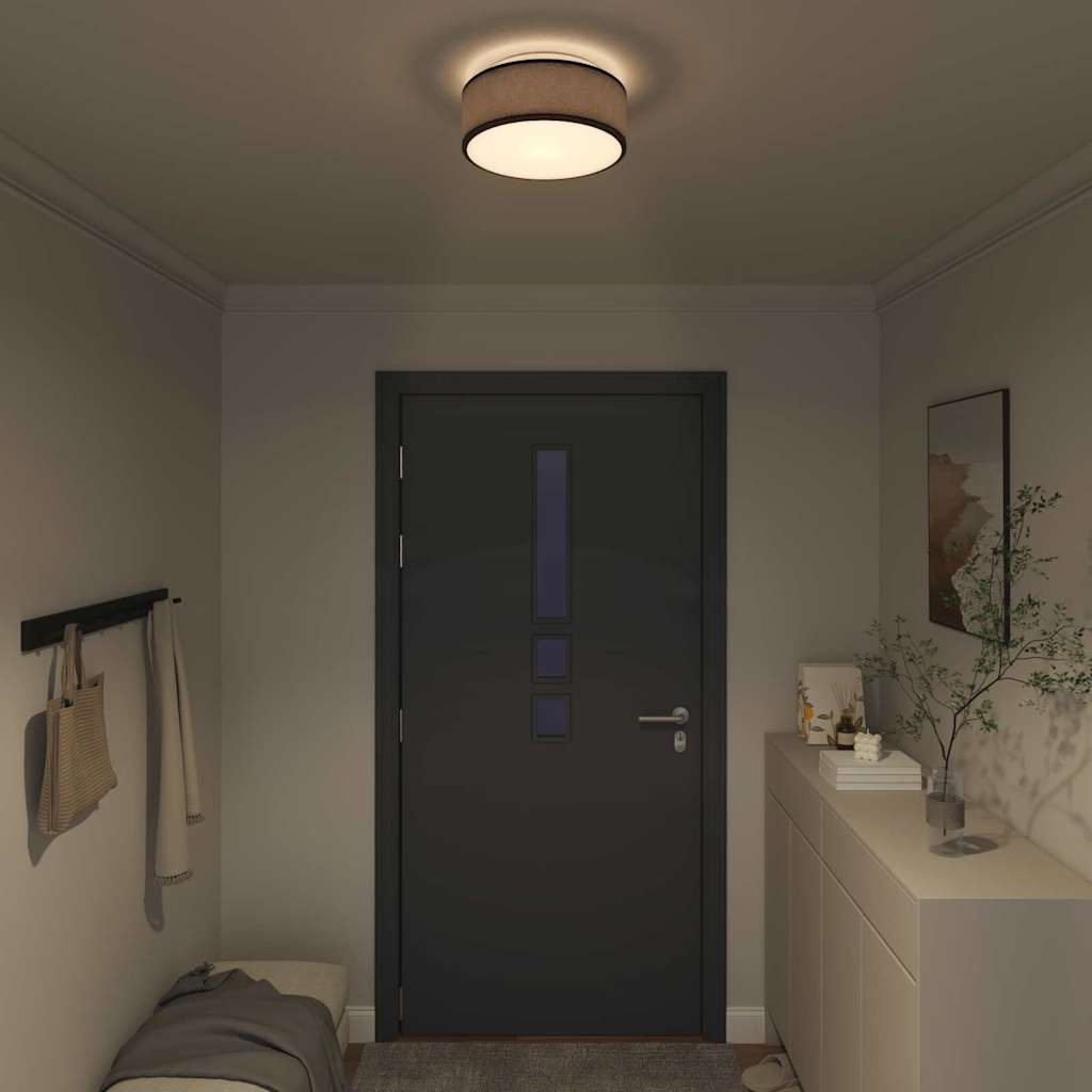 Loftlampe Sort 30 X 13,5 Cm Stof - Billede 3