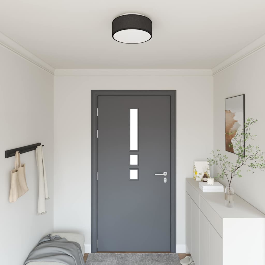 Loftlampe Sort 30 X 13,5 Cm Stof - Hovedbillede