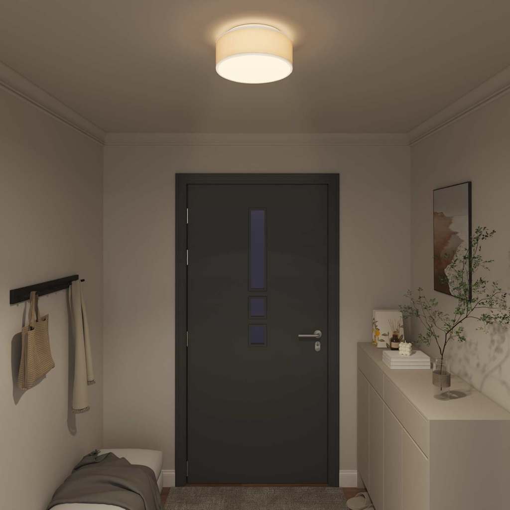 Loftlampe Hvid 30 X 13,5 Cm Stof - Billede 3