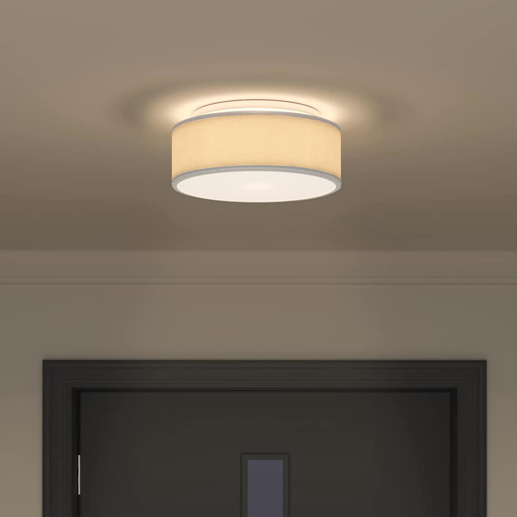 Loftlampe Grå 30 X 13,5 Cm Stof - Billede 4