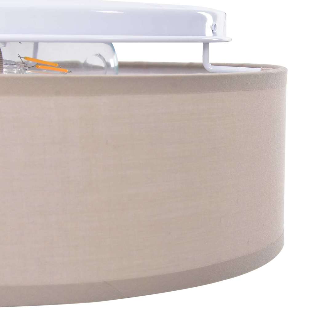 Loftlampe Gråbrun 30 X 13,5 Cm Stof - Billede 8