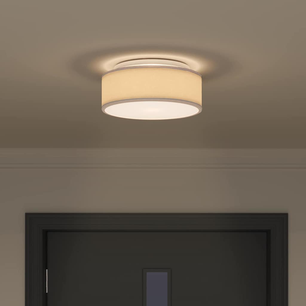 Loftlampe Gråbrun 30 X 13,5 Cm Stof - Billede 4