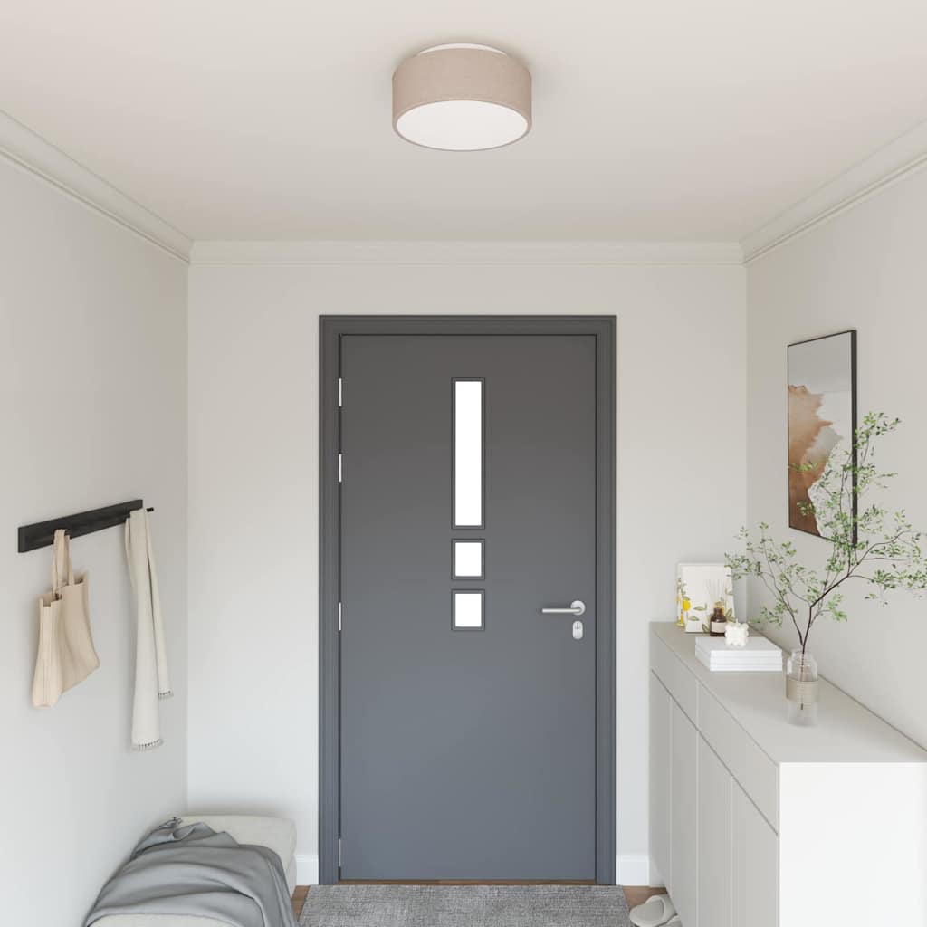 Loftlampe Gråbrun 30 X 13,5 Cm Stof - Hovedbillede