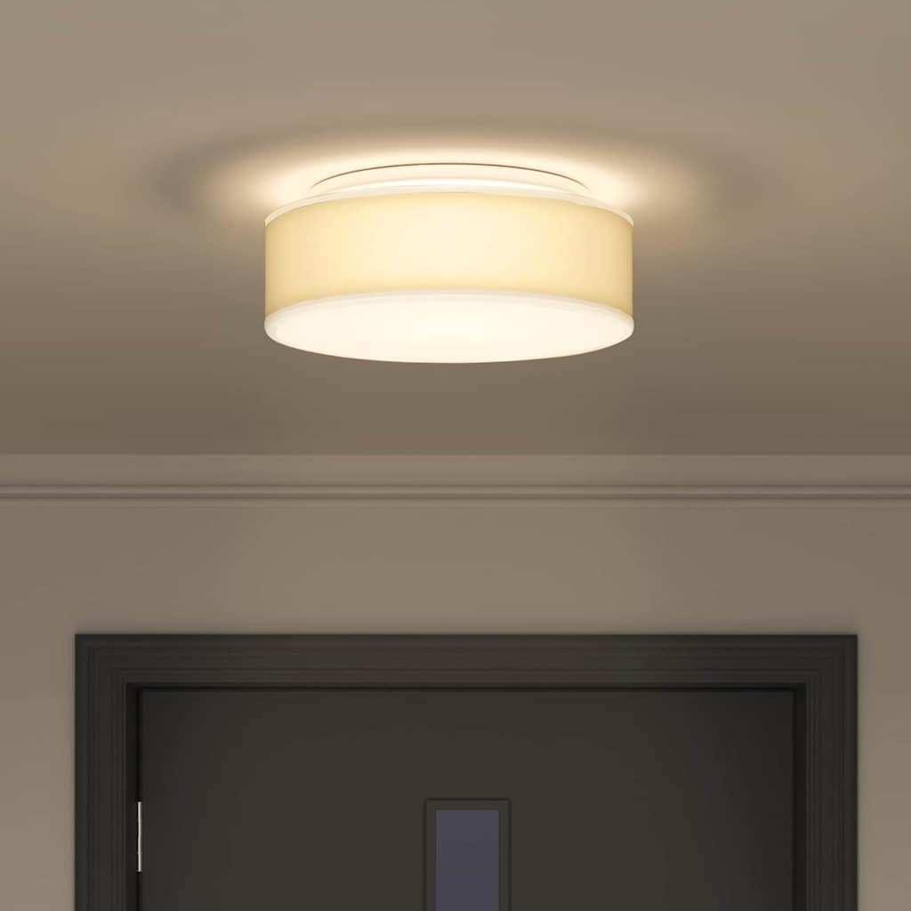 Loftlampe Hvid 38 X 13,5 Cm Stof - Billede 4
