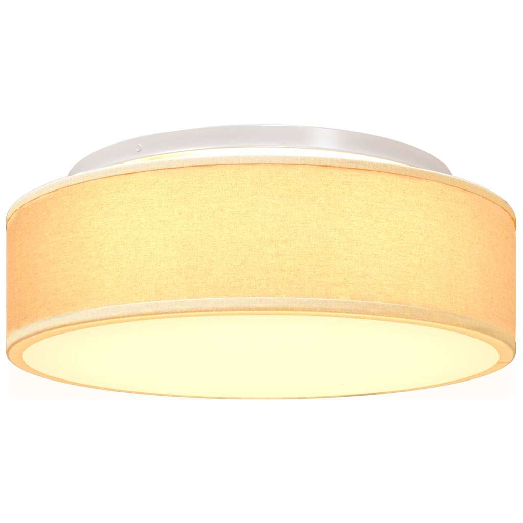 Loftlampe Hvid 38 X 13,5 Cm Stof - Billede 10