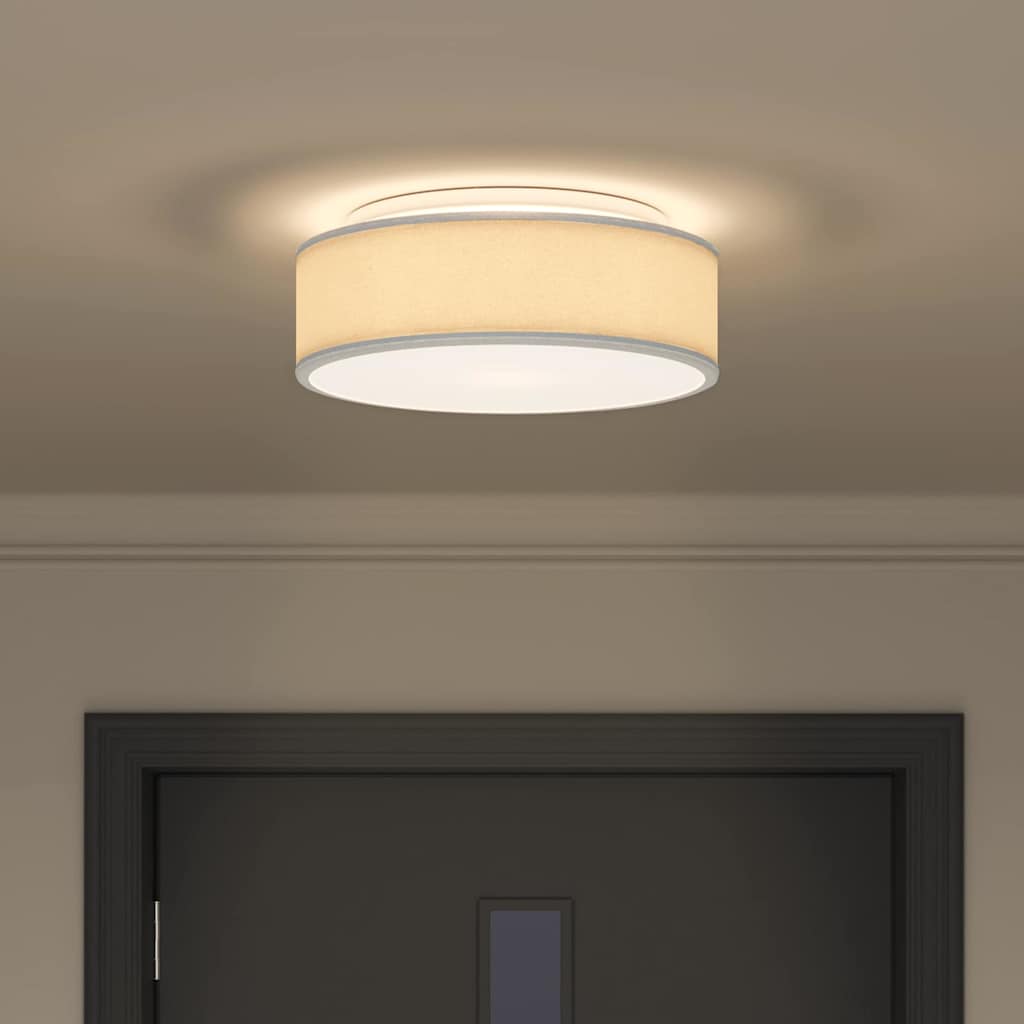 Loftlampe Grå 38 X 13,5 Cm Stof - Billede 4