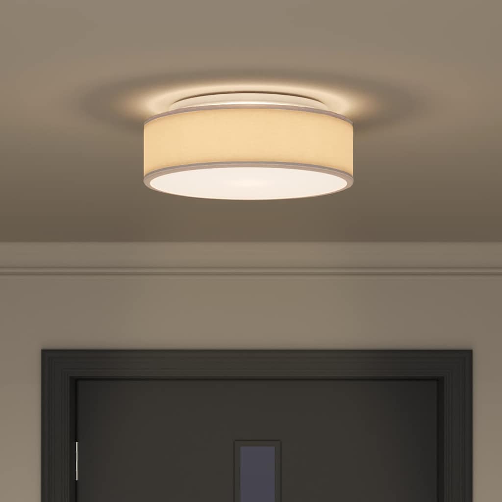 Loftlampe Gråbrun 38 X 13,5 Cm Stof - Billede 4
