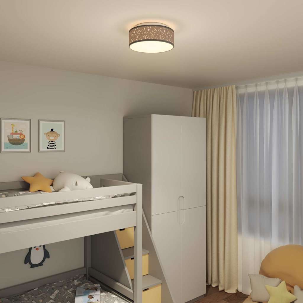 Loftlampe Sort 30 X 13,5 Cm Stof - Billede 3