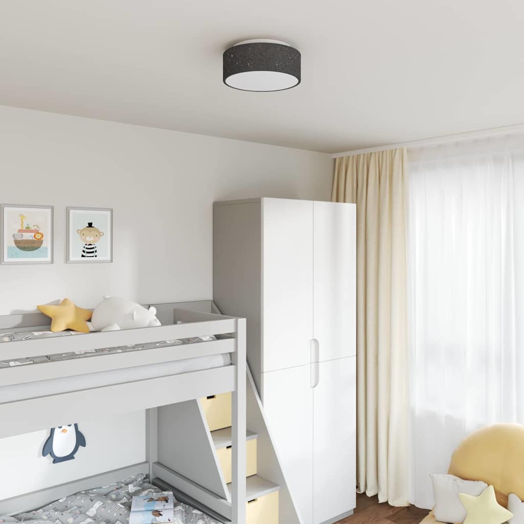 Loftlampe Sort 30 X 13,5 Cm Stof - Hovedbillede