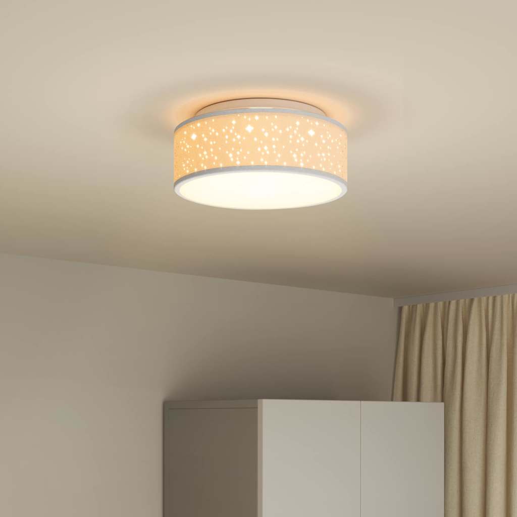 Loftlampe Grå 30 X 13,5 Cm Stof - Billede 4