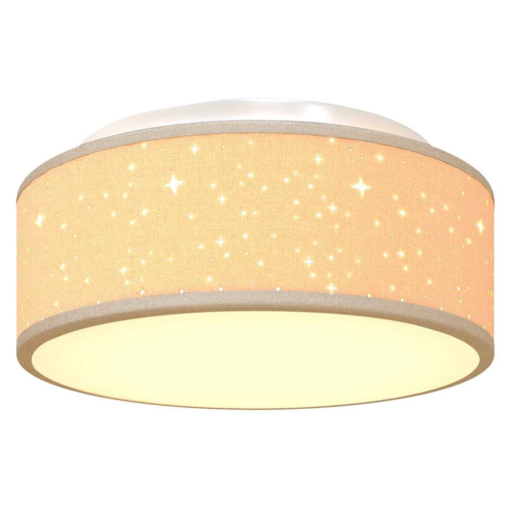 Loftlampe Gråbrun 30 X 13,5 Cm Stof - Billede 10