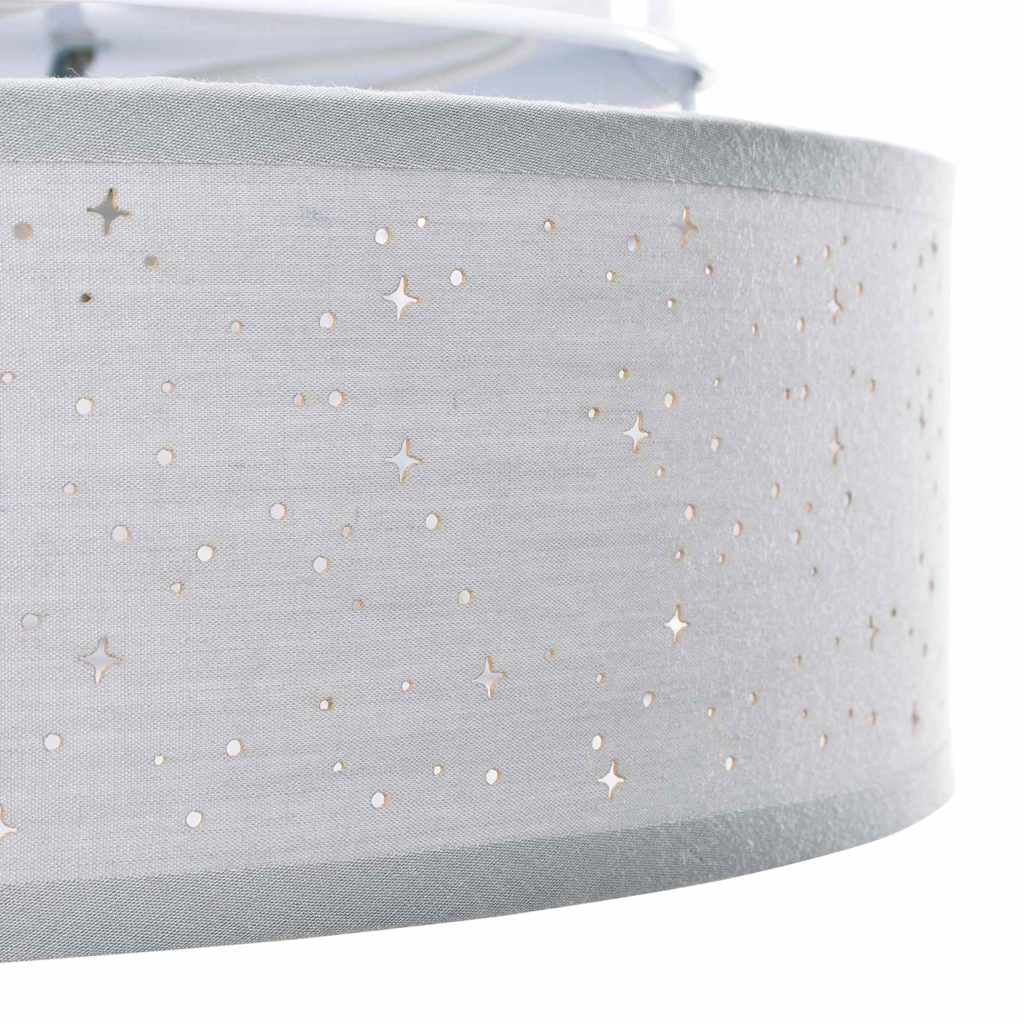 Loftlampe Grå 38 X 13,5 Cm Stof - Billede 8