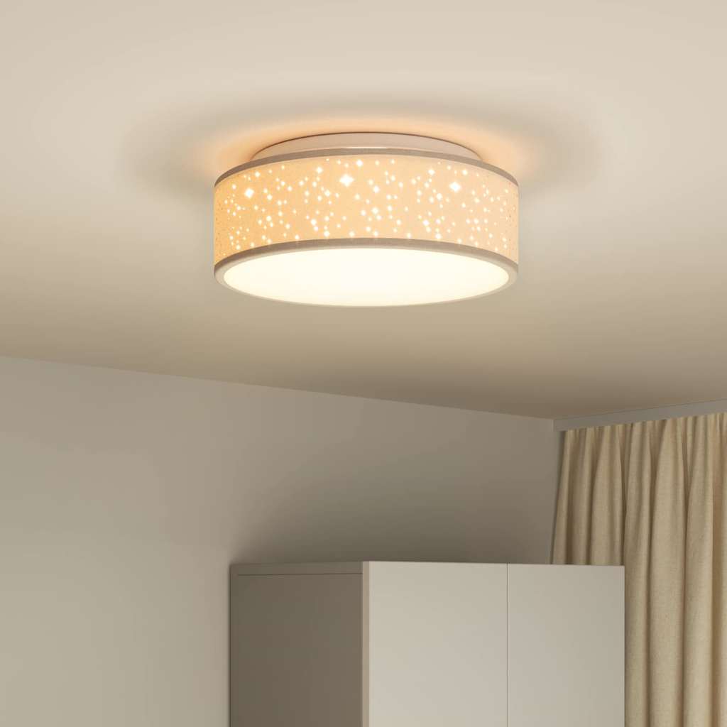 Loftlampe Gråbrun 38 X 13,5 Cm Stof - Billede 4