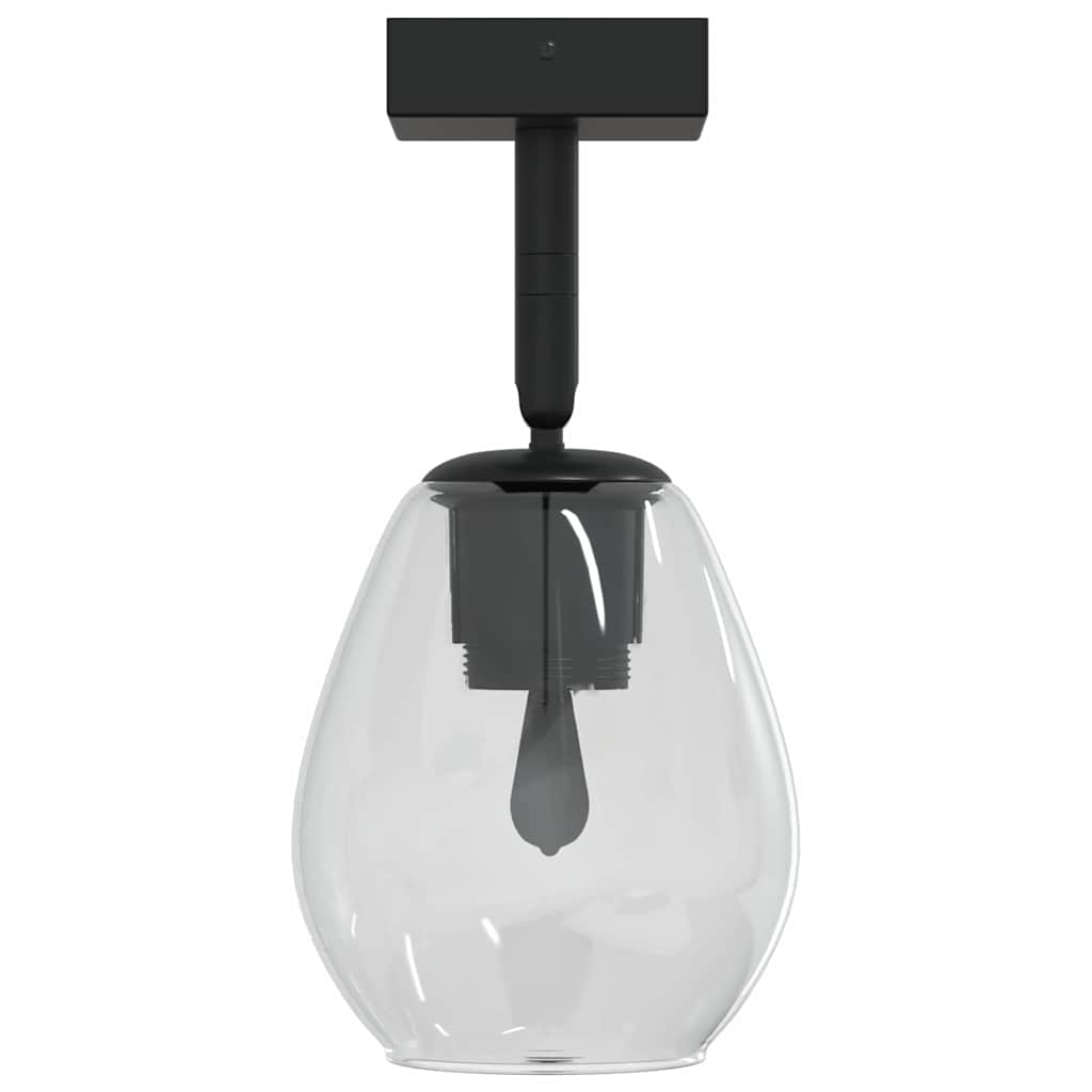 Loftsspot Sort 13 X 13 X 26 Cm Glas Og Metal - Billede 6