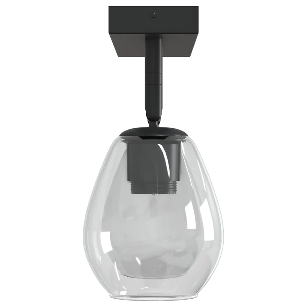Loftsspot Sort 33 X 13 X 26 Cm Glas Og Metal - Billede 7