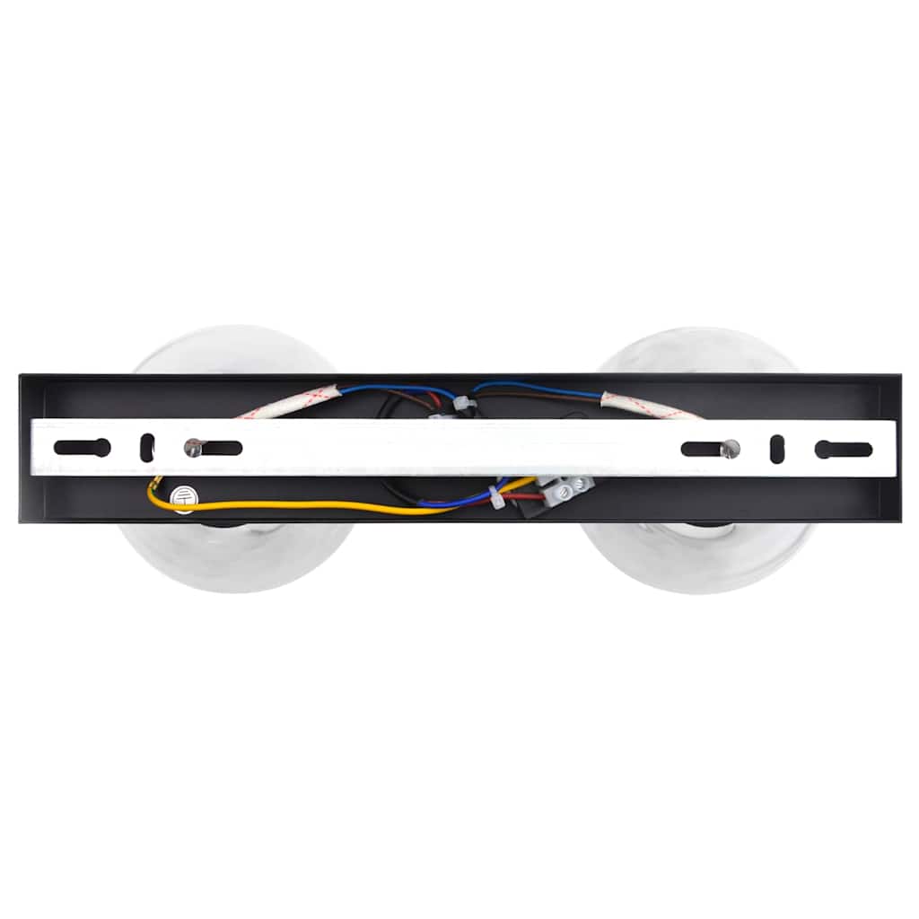 Loftsspot Sort 33 X 13 X 26 Cm Glas Og Metal - Billede 8