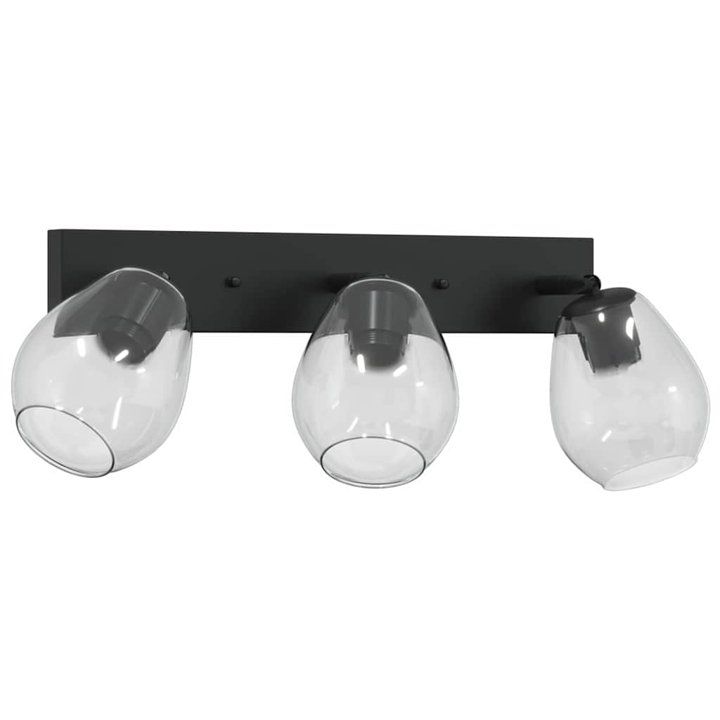 Loftsspot Sort 54 X 13 X 26 Cm Glas Og Metal - Billede 5