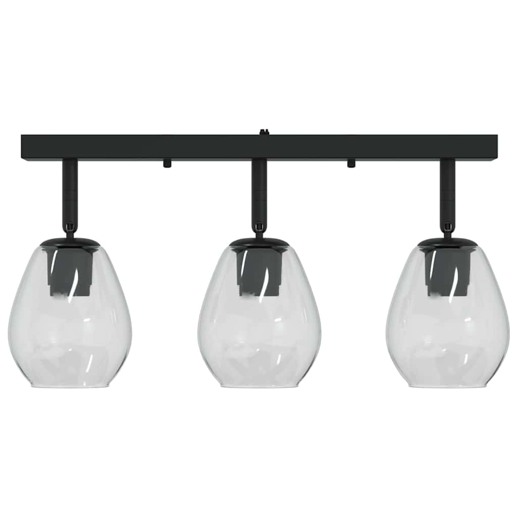 Loftsspot Sort 54 X 13 X 26 Cm Glas Og Metal - Billede 6
