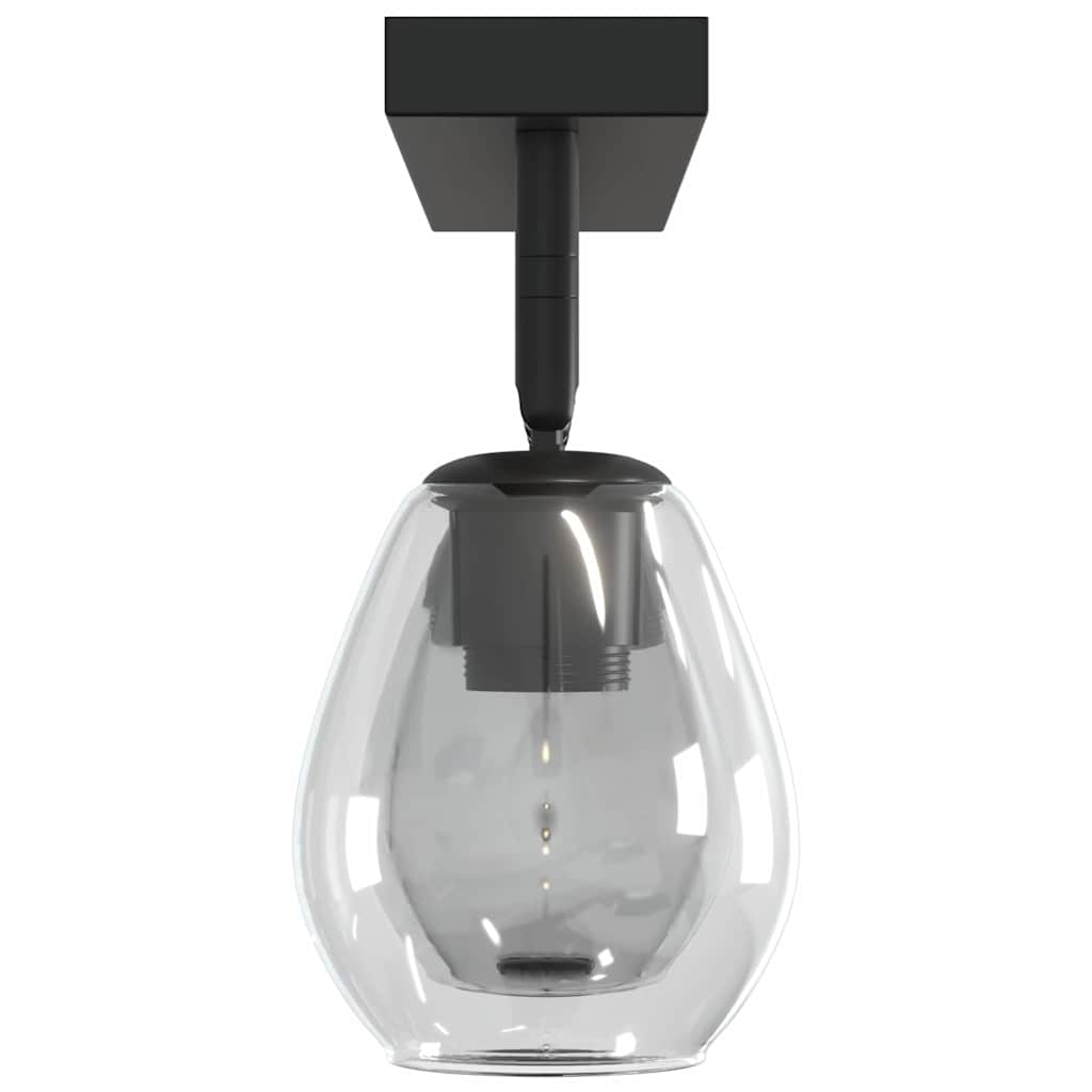 Loftsspot Sort 54 X 13 X 26 Cm Glas Og Metal - Billede 7
