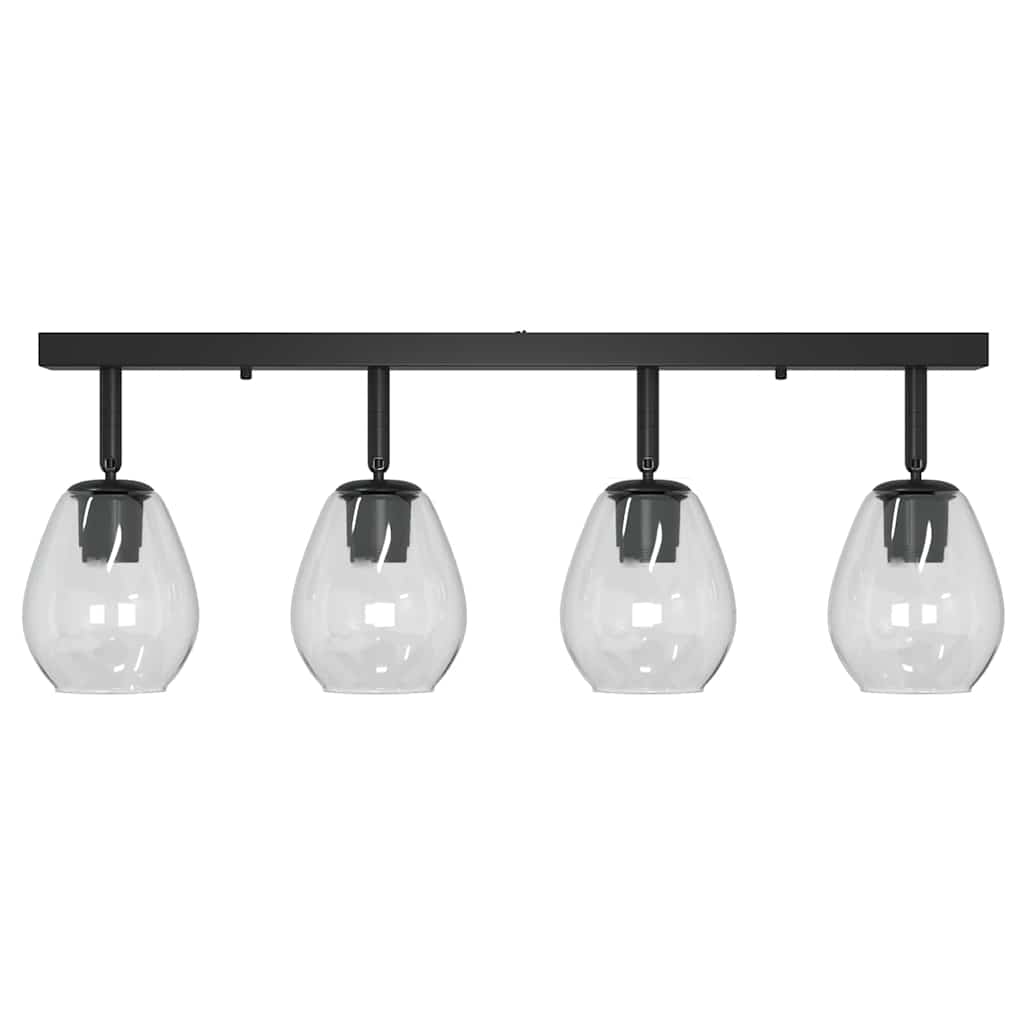 Loftsspot Sort 70 X 13 X 26 Cm Glas Og Metal - Billede 6