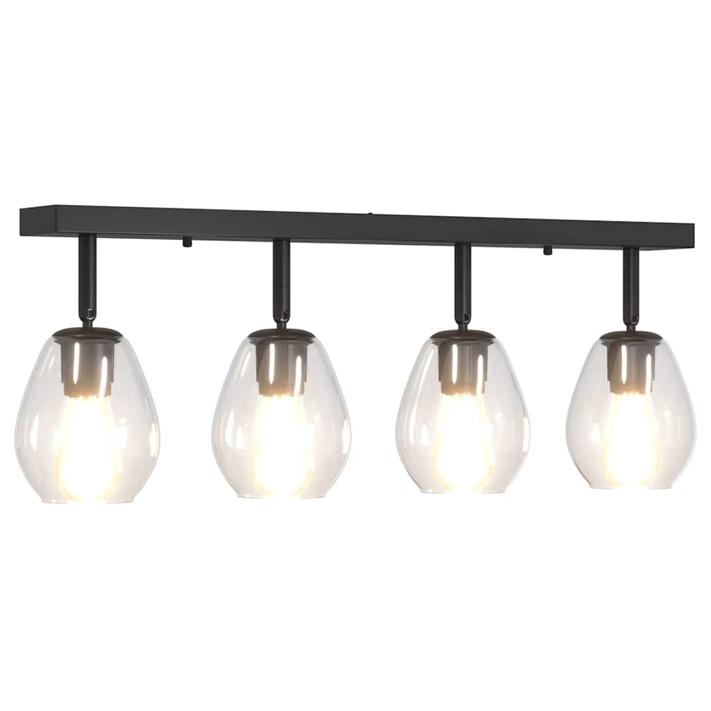 Loftsspot Sort 70 X 13 X 26 Cm Glas Og Metal - Billede 11