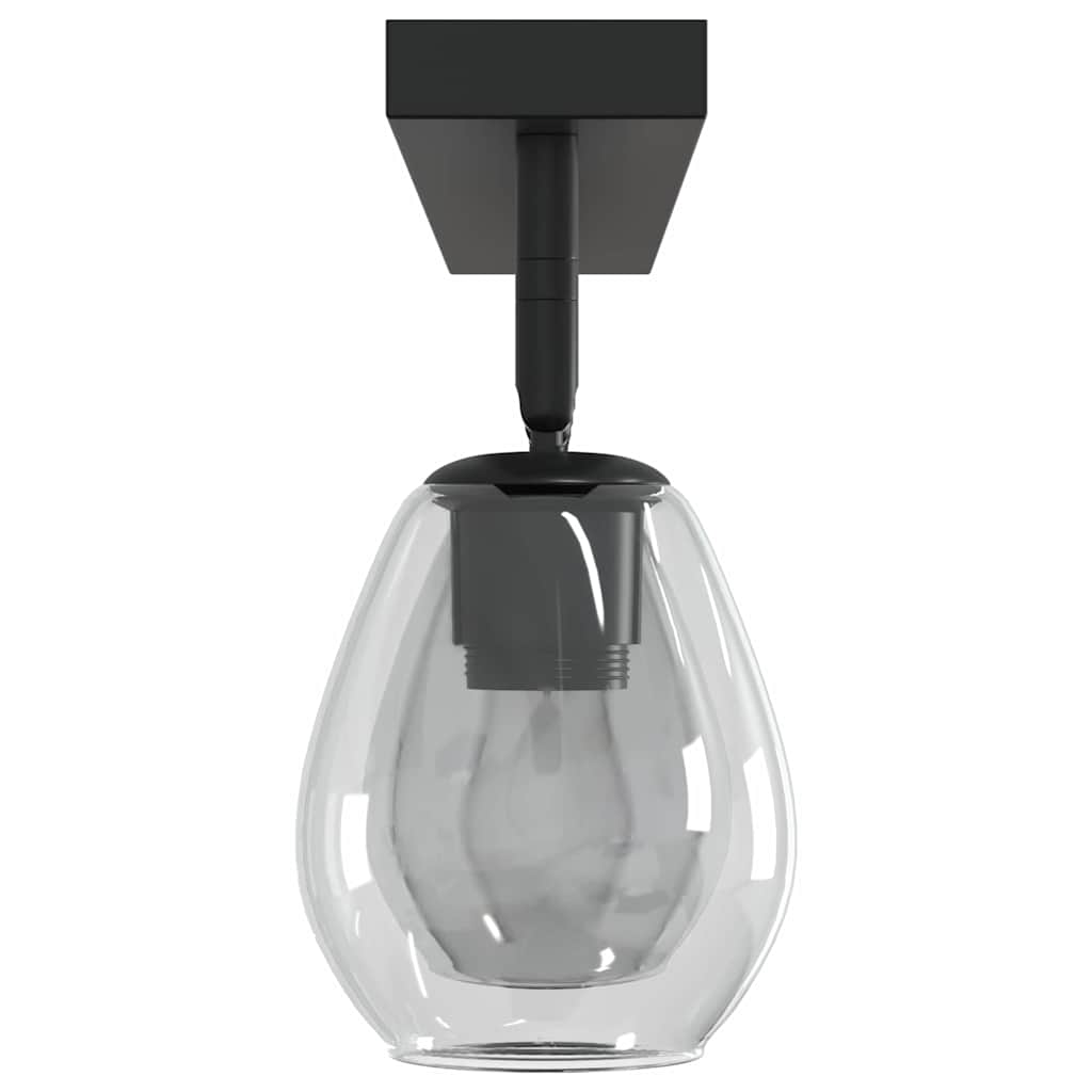 Loftsspot Sort 70 X 13 X 26 Cm Glas Og Metal - Billede 7