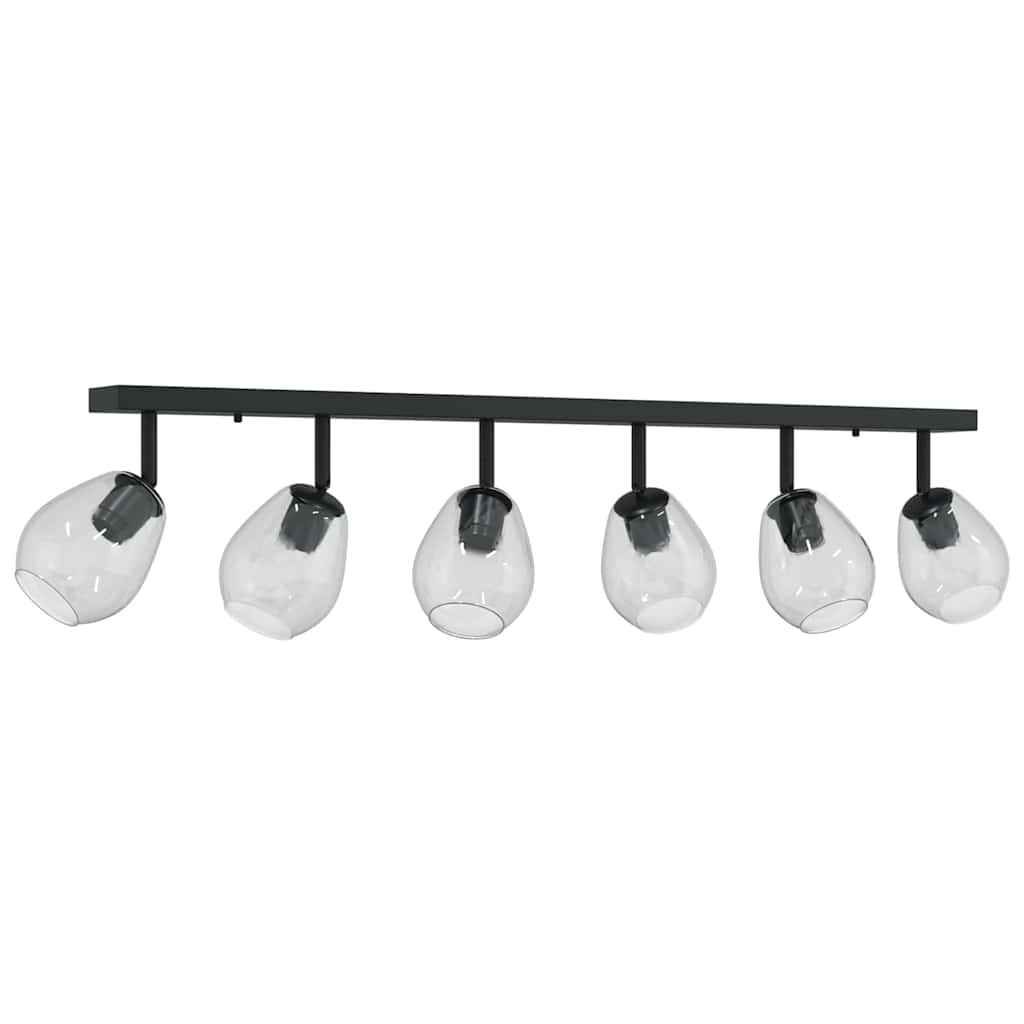 Loftsspot Sort 110.5 X 13 X 26 Cm Glas Og Metal - Billede 2