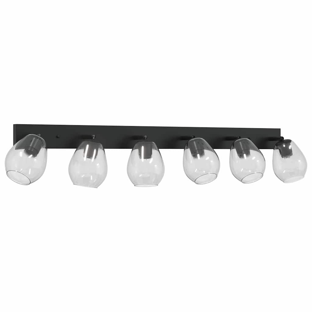 Loftsspot Sort 110.5 X 13 X 26 Cm Glas Og Metal - Billede 5