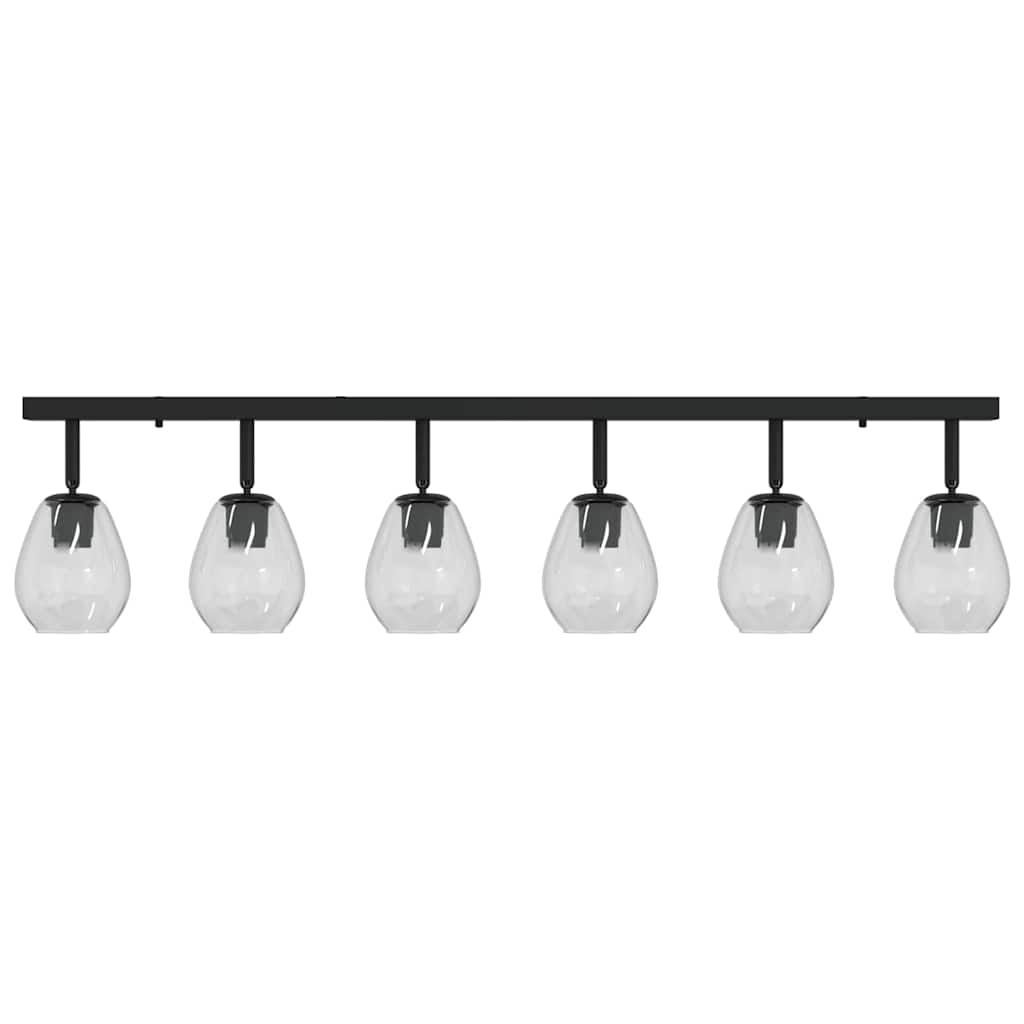 Loftsspot Sort 110.5 X 13 X 26 Cm Glas Og Metal - Billede 6