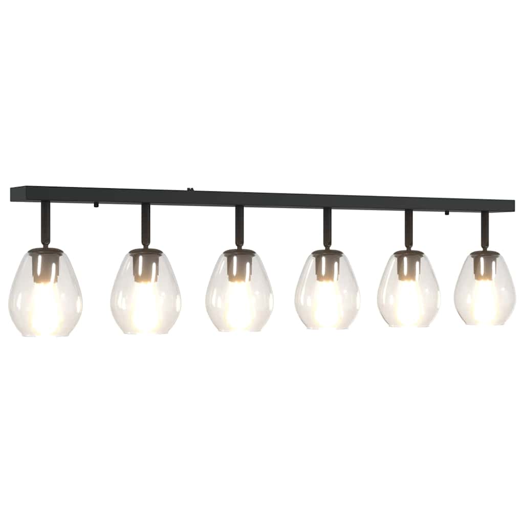 Loftsspot Sort 110.5 X 13 X 26 Cm Glas Og Metal - Billede 11