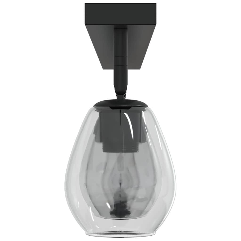 Loftsspot Sort 110.5 X 13 X 26 Cm Glas Og Metal - Billede 7