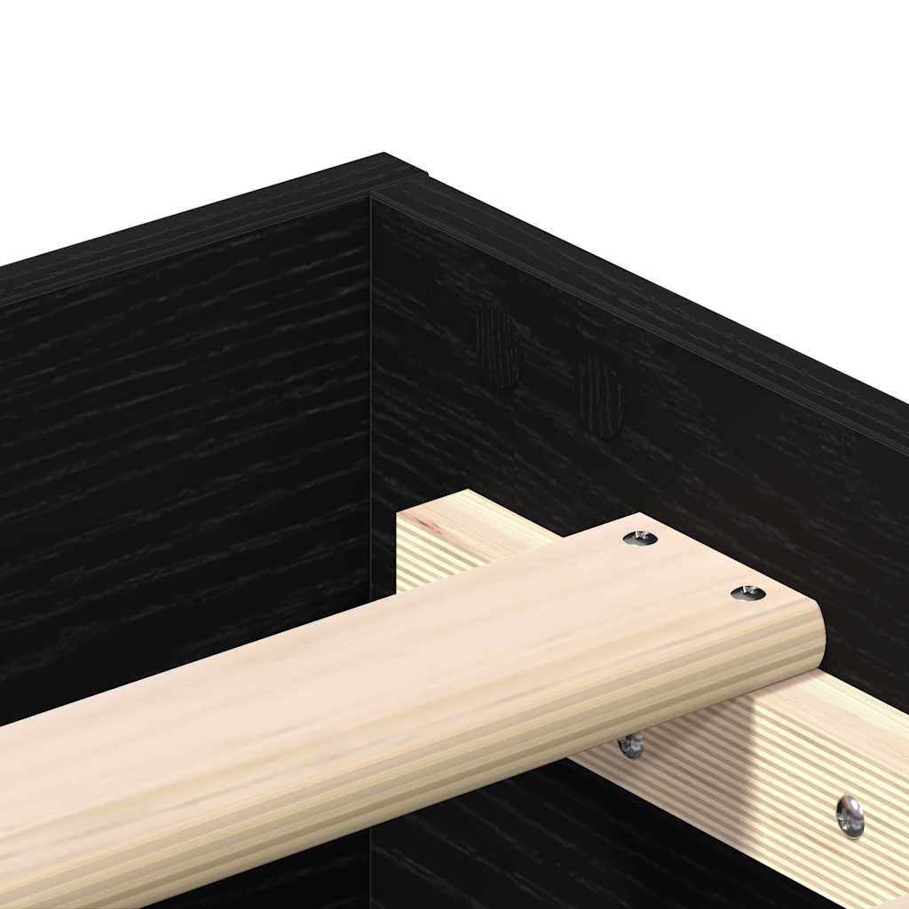 Sengestel Sort Eg 100 200 Cm Konstrueret Træ - Billede 8