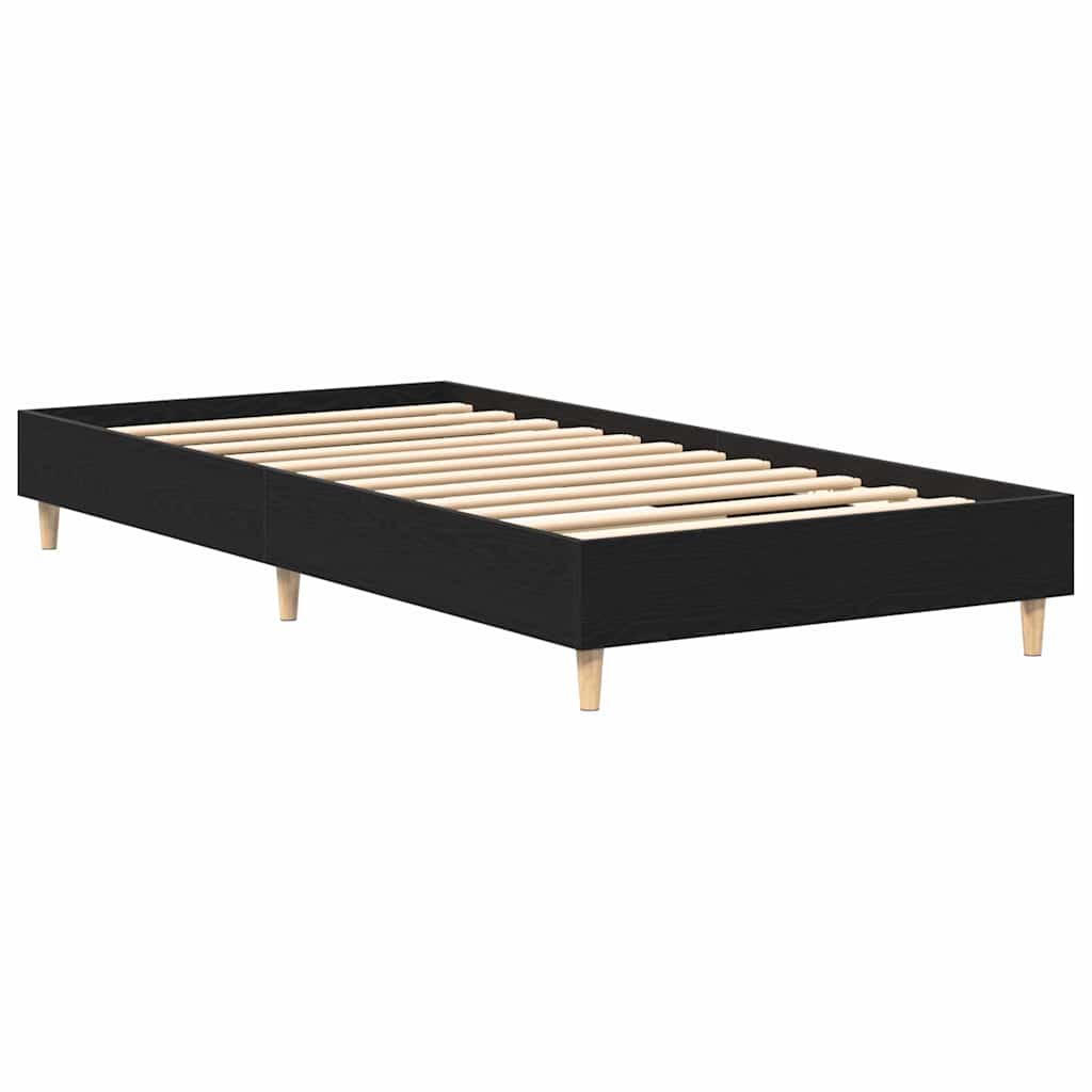 Sengestel Sort Eg 100 200 Cm Konstrueret Træ - Billede 2