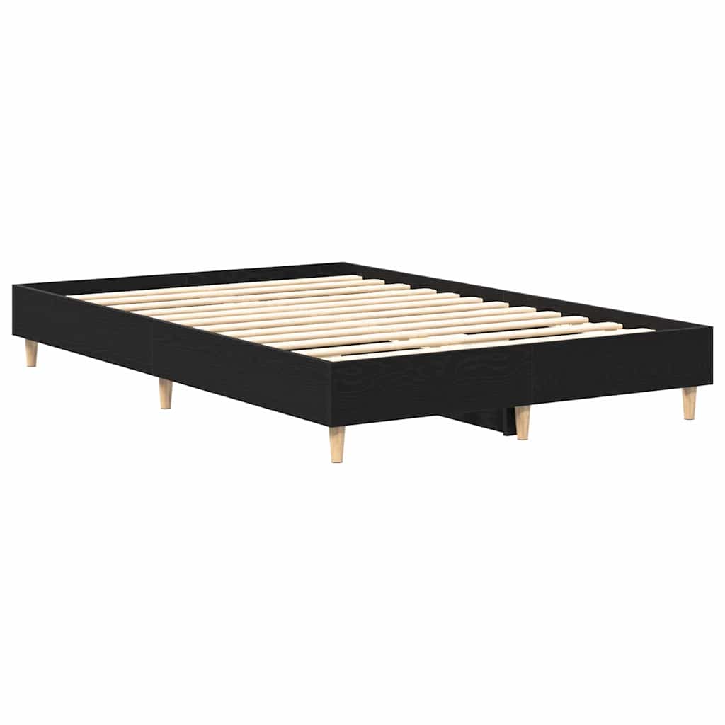 Sengestel Sort Eg 120 190 Cm Konstrueret Træ - Billede 2