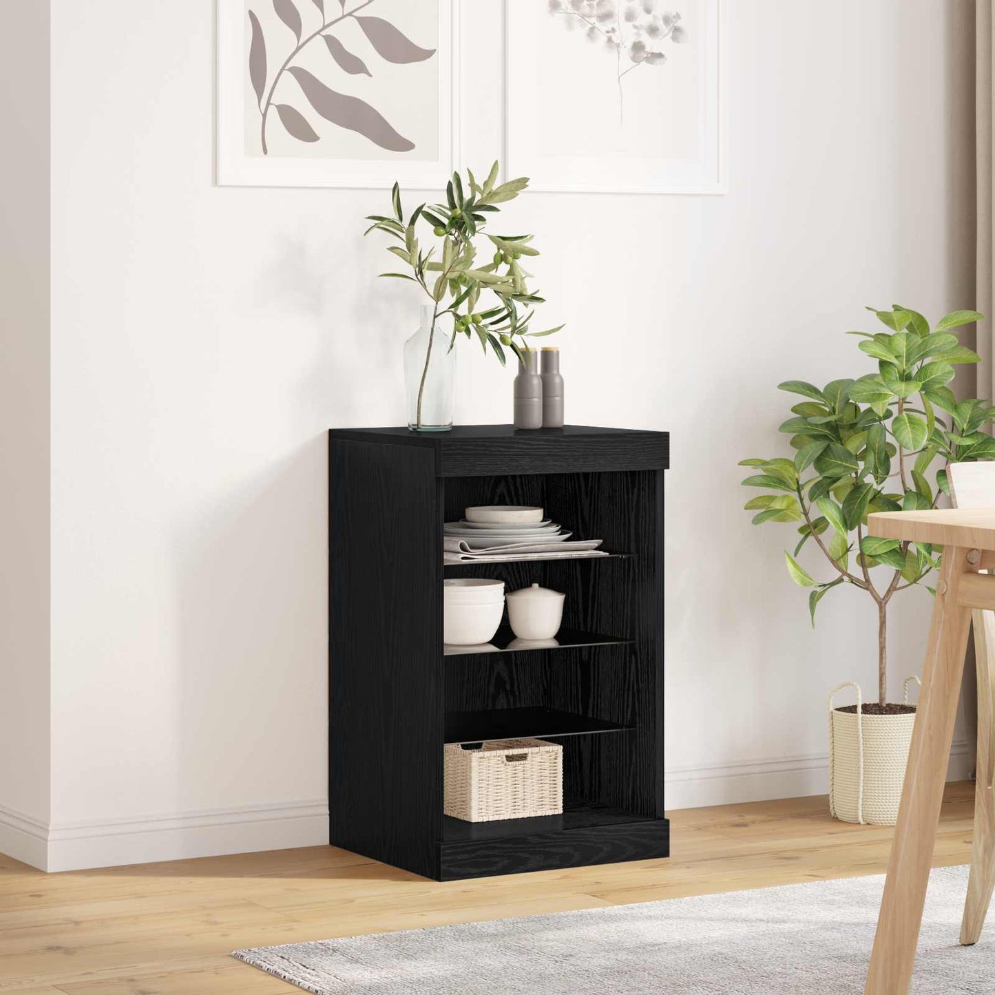 LED Sideboard 41 X 37 X 67 Cm Konstrueret Træ - Variant 863053