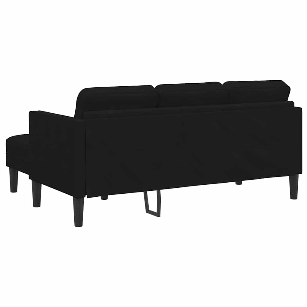 Sofa Sæt 2 Pcs Sort 173 X 131 X 67 Cm Fløjl - Billede 8