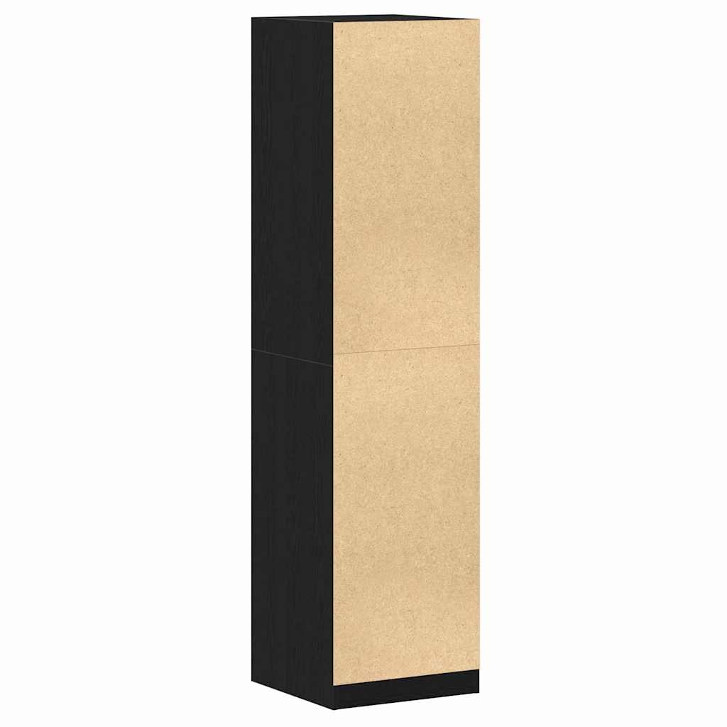 Garderobeskab Sort Eg 50 X 50 X 200 Cm Konstrueret Træ - Billede 6
