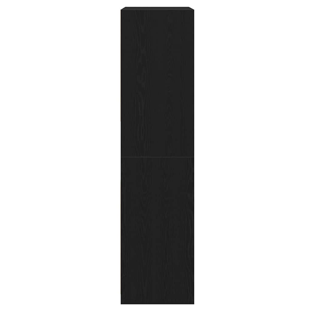 Garderobeskab Sort Eg 50 X 50 X 200 Cm Konstrueret Træ - Billede 8