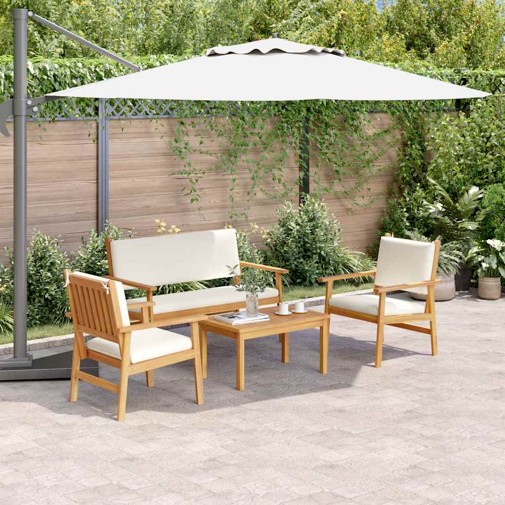 Havesofa Sæt 4 Dele 120 X 65,5 X 79 Cm Massivt Akacietræ - Variant 3325227