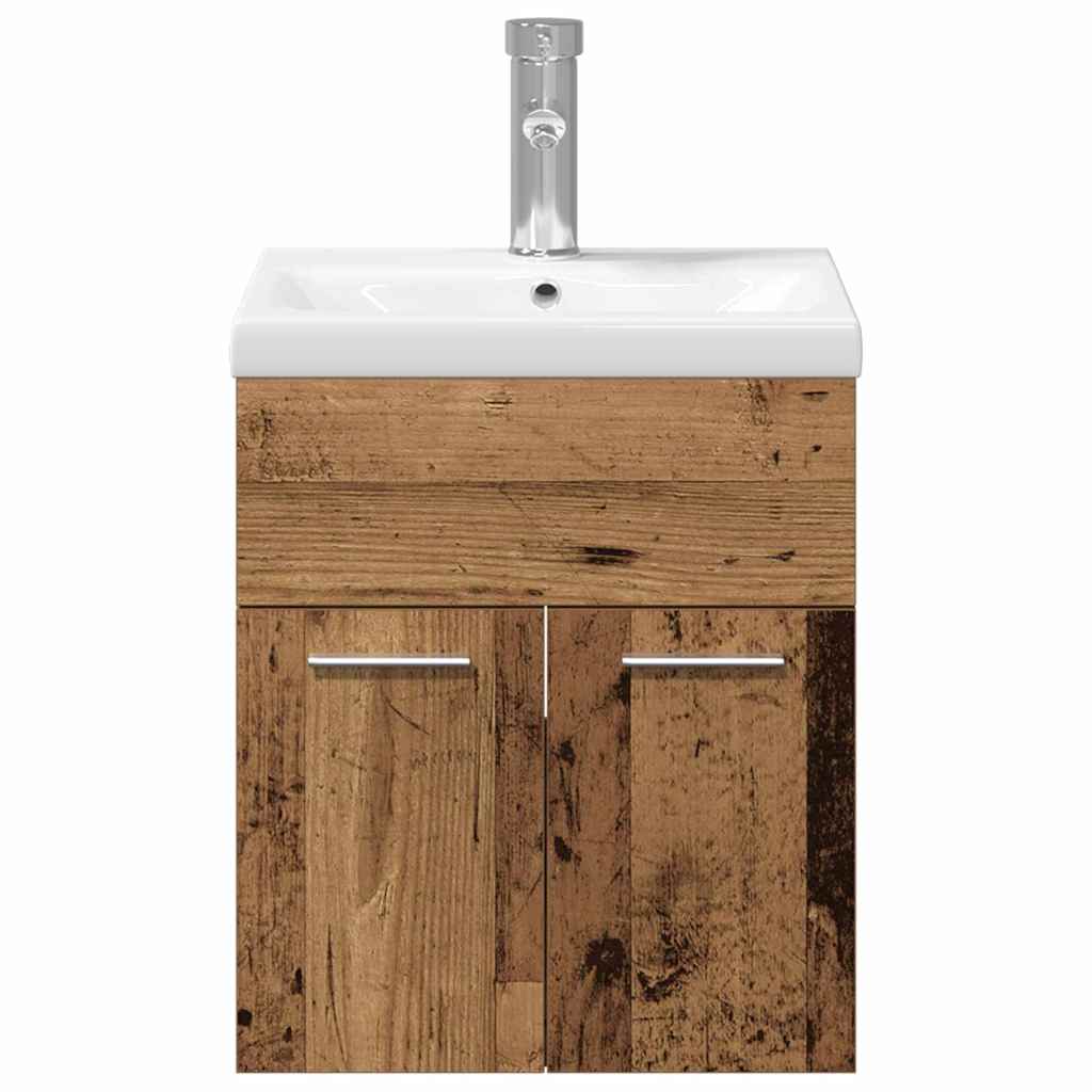 Badeværelsesmøbelssæt 3 Pcs Gammelt Træ 41 X 38.5 X 46 Cm - Billede 7