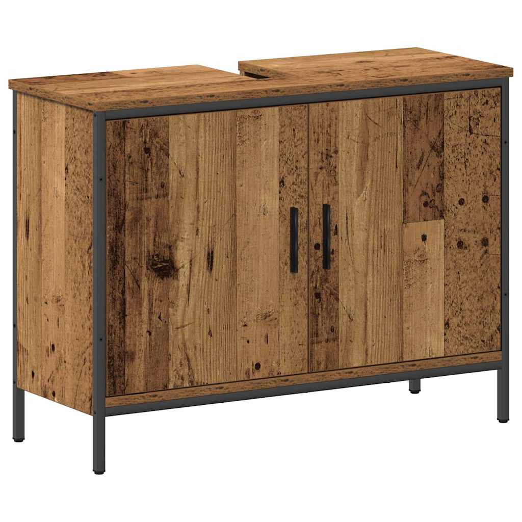 Badeværelsesmøbel Sæt Med Hylde 4 Pcs Brun 33 X 33 X 185.5 Cm - Billede 7