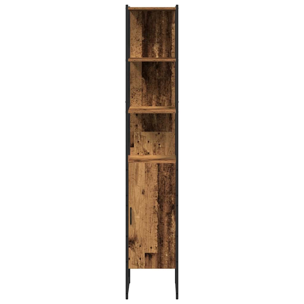 Badeværelsesmøbel Sæt 4 Pcs Gammelt Træ 33 X 33 X 185.5 Cm - Billede 12