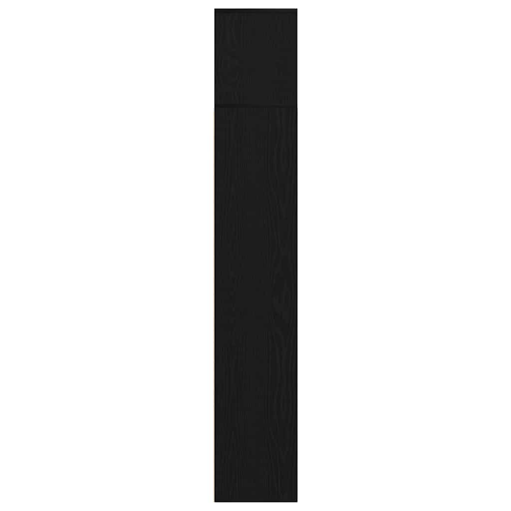 Bogskab 3 Pcs Sort Eg 36 X 30 X 143 Cm Konstrueret Træ - Billede 6