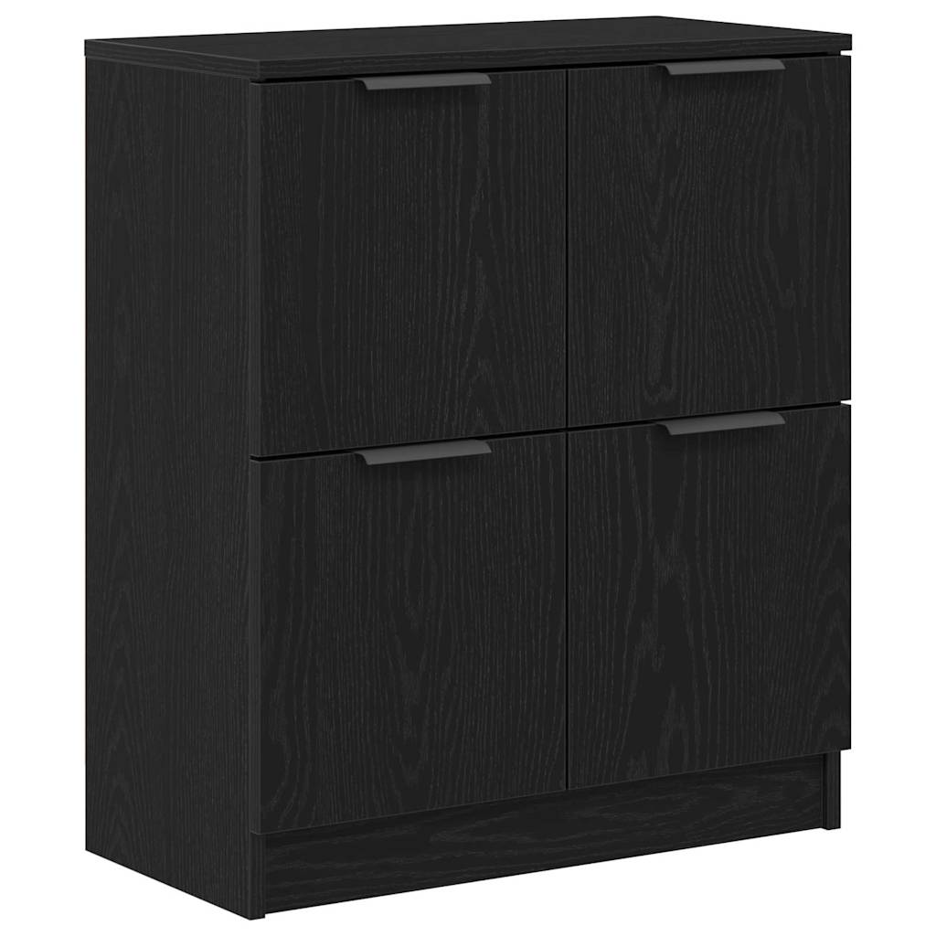 Skænk Sort Eg 180 X 30 X 70 Cm Konstrueret Træ - Billede 6