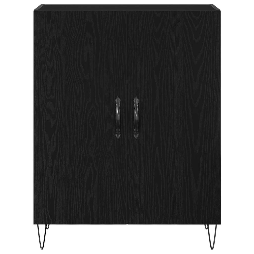 Highboard 2 Pcs Sort Eg 70 X 34 X 180 Cm Konstrueret Træ - Billede 5