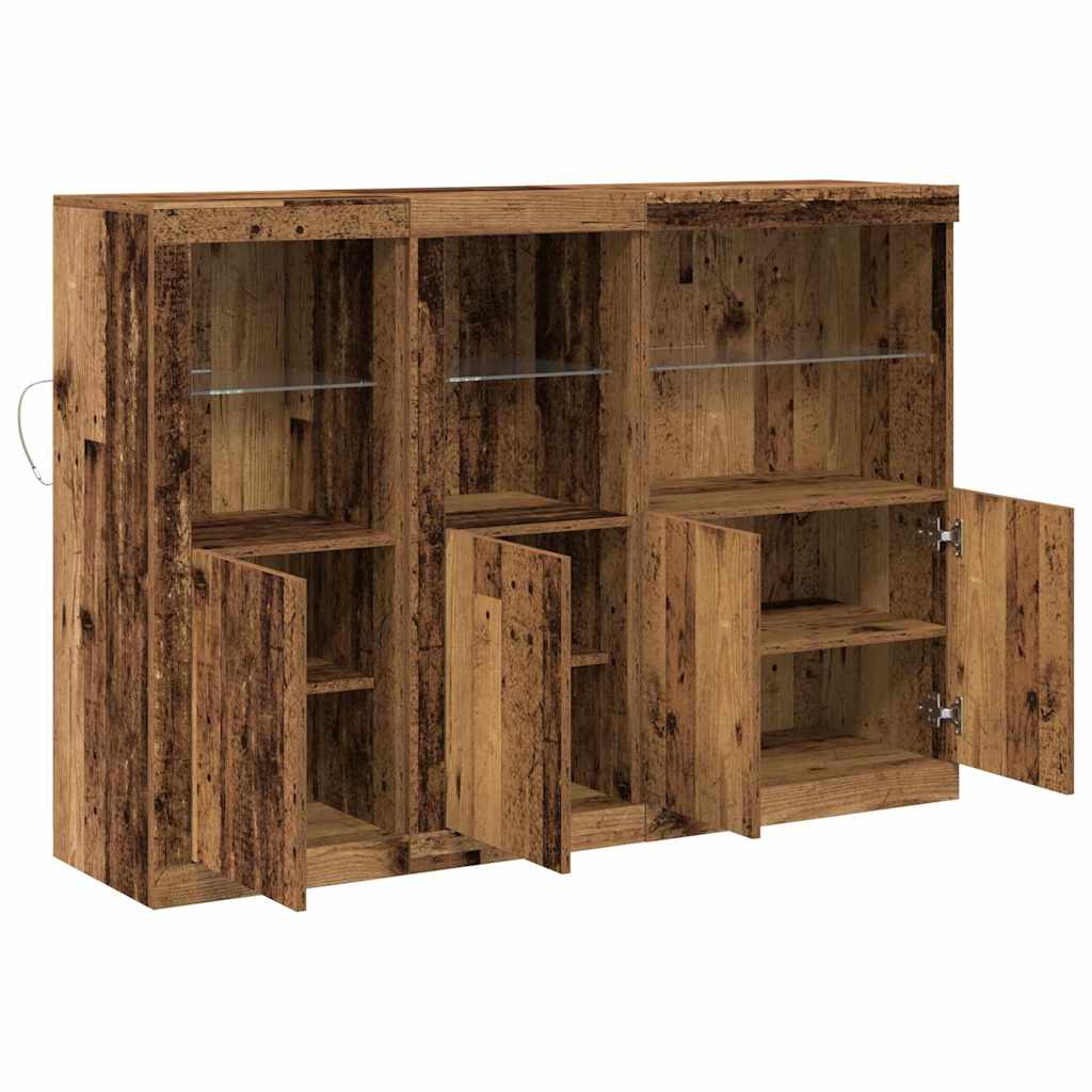 Sideboard Gammelt Træ 142,5 X 37 X 100 Cm Konstrueret Træ - Billede 7