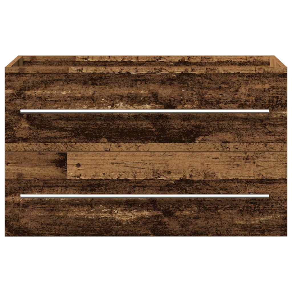 Vaskeskab Med Vask 2 Pcs Gammelt Træ 80 X 38.5 X 48 Cm - Billede 8