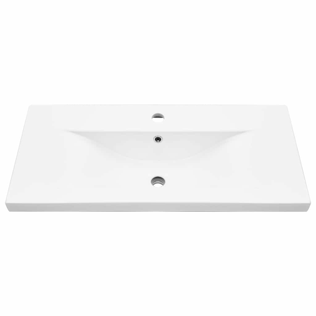 Vaskeskab Vægmonteret Sort Eg 80 X 39 X 62 Cm Konstrueret Træ - Billede 7