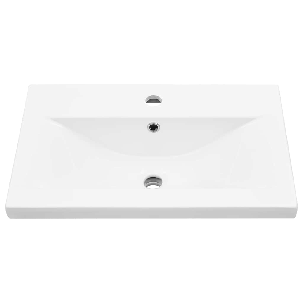 Vaskeskab Vægmonteret Sort Eg 60 X 39 X 62 Cm Konstrueret Træ - Billede 7